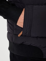 ブラック - Saltwell Stitch Detail Quilted Gilet - 画像 5 / 6