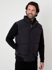 ブラック - Saltwell Stitch Detail Quilted Gilet - 画像 6 / 6