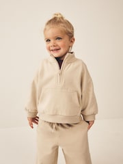 Stone - Sweatshirt med kvart lynlås (3måneder-7år) - Billede 2 af 8