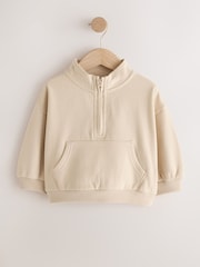 Stone - Sweatshirt med kvart lynlås (3måneder-7år) - Billede 5 af 8