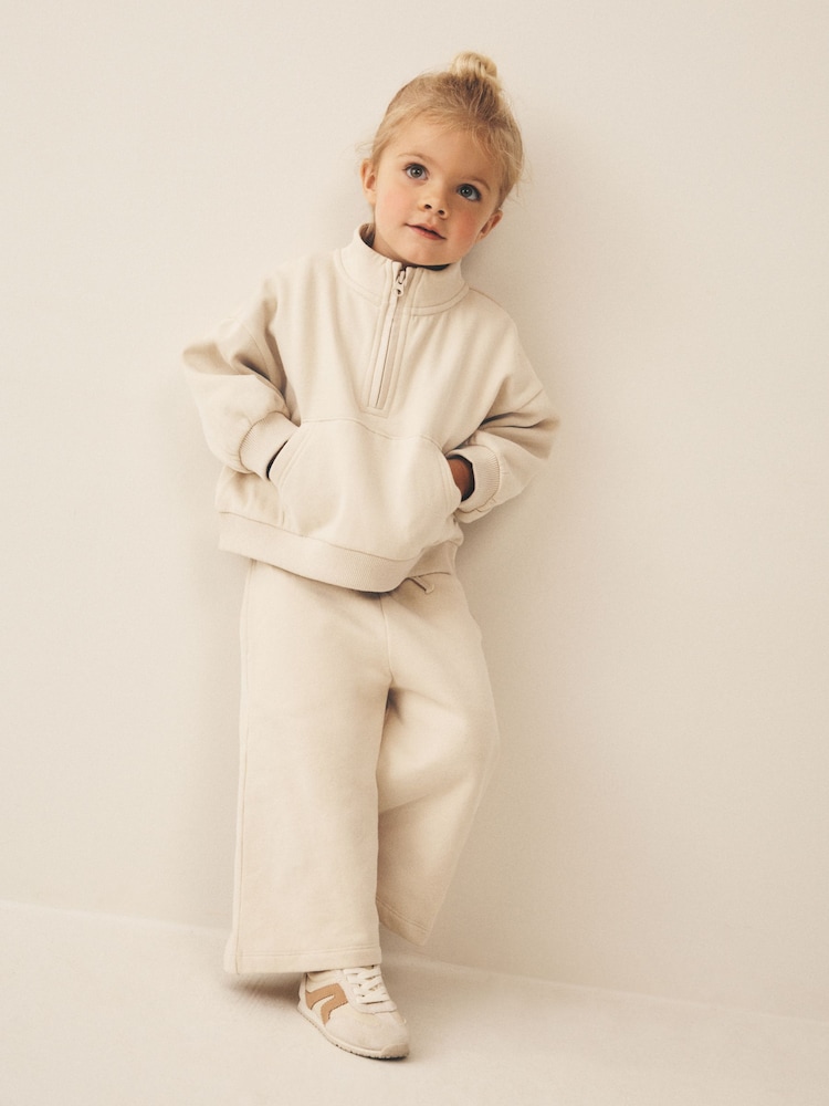 Stone Wide Leg Sweat Joggers (3mths-7yrs) - Image 2 of 8
