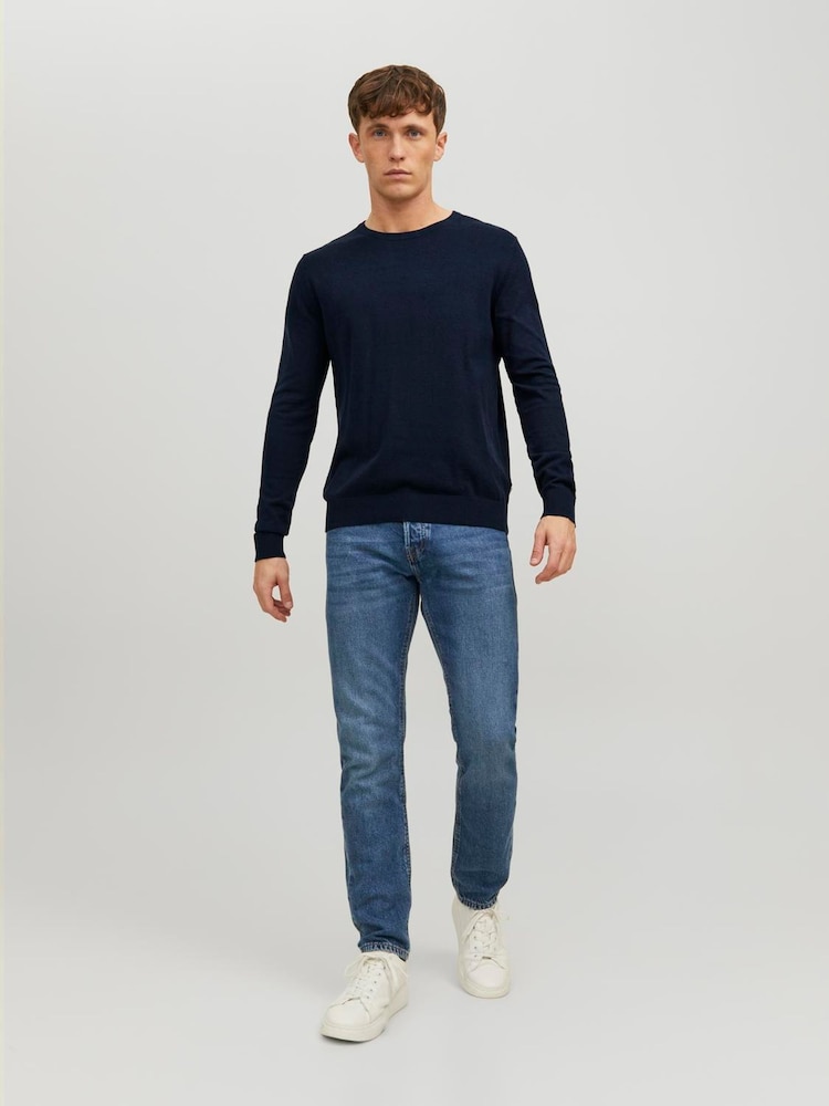 JACK & JONES Blue Emil Half Zip Jumper - Image 1 of 6 JACK & JONES Blue Emil Half Zip Jumper - Image 1 of 6