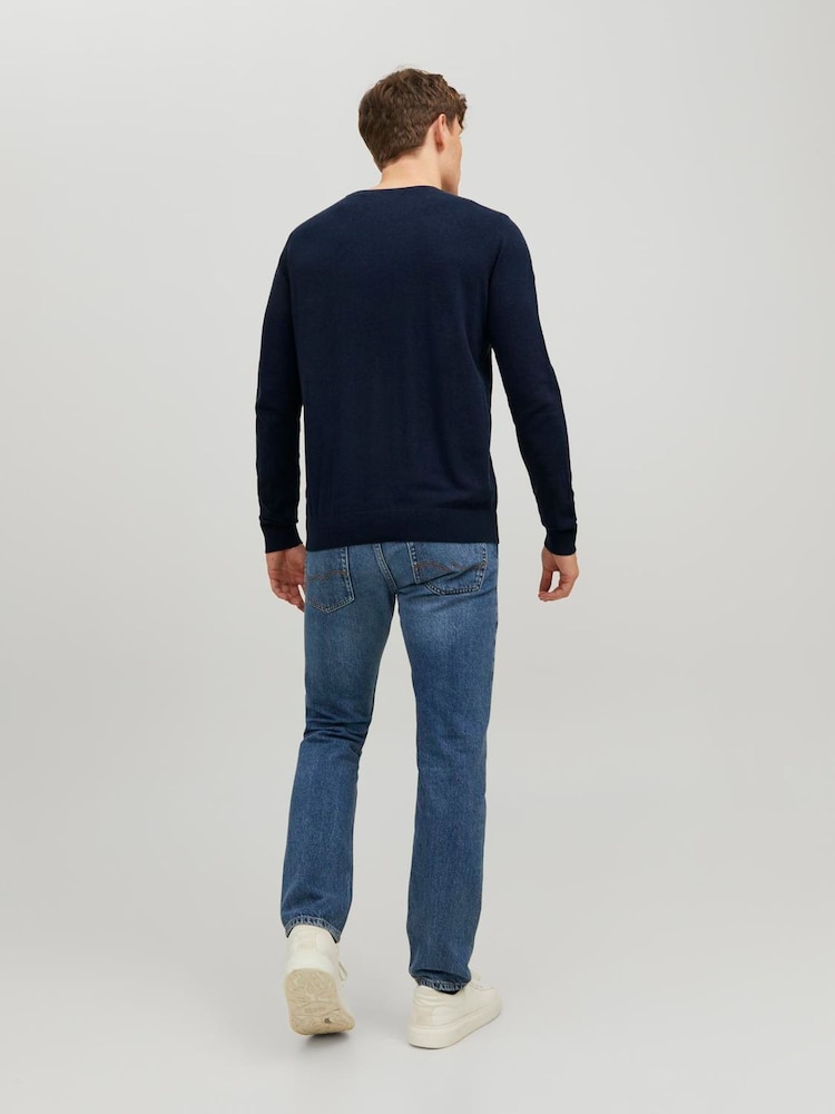 JACK & JONES Blue Emil Half Zip Jumper - Image 2 of 6 JACK & JONES Blue Emil Half Zip Jumper - Image 2 of 6