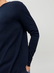 JACK & JONES Blue Emil Half Zip Jumper - Image 4 of 6