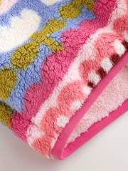 Pink/Blue Flowers Half Zip Fleece (3mths-7yrs) - Image 7 of 9