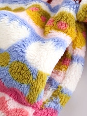 Pink/Blue Flowers Half Zip Fleece (3mths-7yrs) - Image 8 of 9