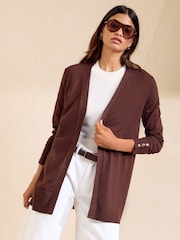 Friends Like These Espresso Brown Longline Cardigan - Image 4 of 5