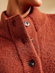 Friends Like These Burnt Orange Knitted Bomber Cardigan - Image 3 of 5
