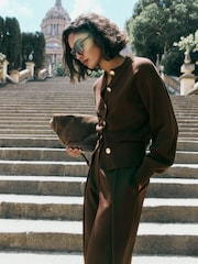 Friends Like These Espresso Brown Balloon Sleeve Cardigan - Image 2 of 5