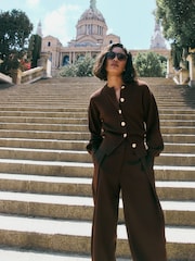 Friends Like These Espresso Brown Balloon Sleeve Cardigan - Image 5 of 5