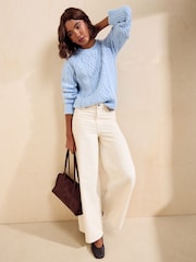 Friends Like These Blue Cable Jumper - Image 3 of 5
