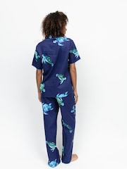 Cyberjammies Blue Big Turtle Print Short Sleve Pyjamas Set - Image 2 of 3