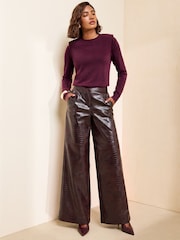 Friends Like These Red Shoulder Pad Knit Jumper - Image 5 of 6