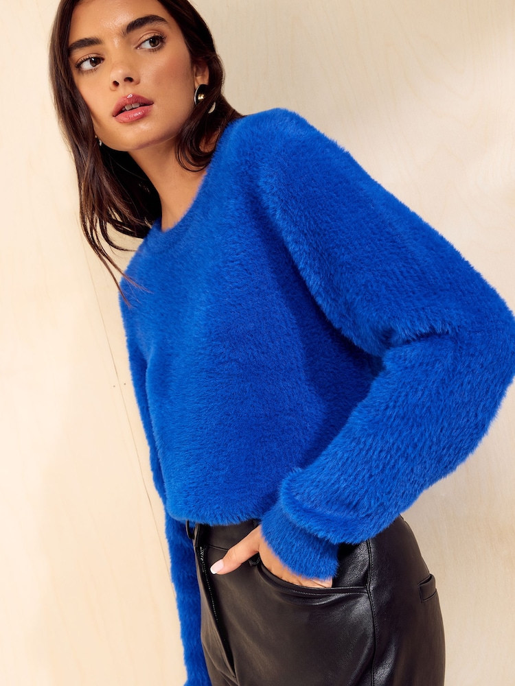 Friends Like These Cobalt Blue Eyelash Jumper - Image 2 of 5