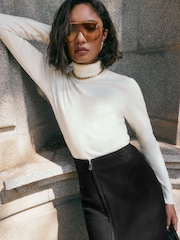 Friends Like These Ivory Roll Neck Knit Jumper - Image 1 of 5
