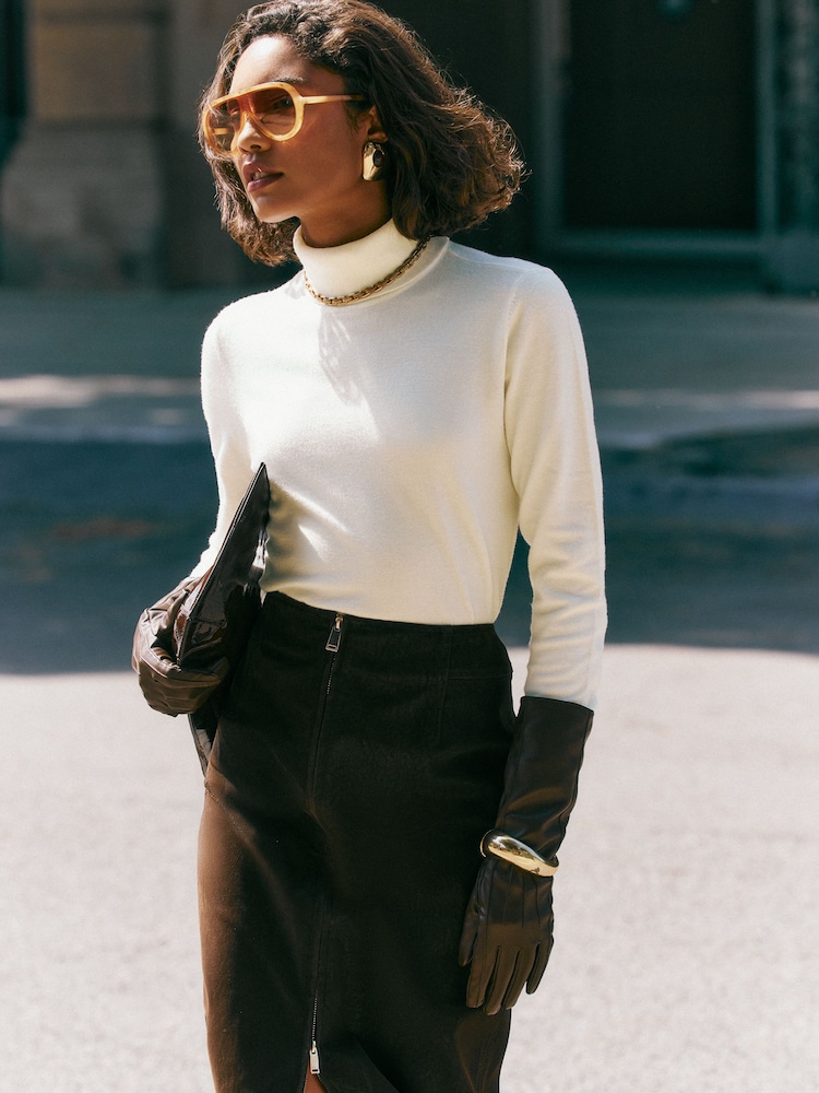Friends Like These Ivory Roll Neck Knit Jumper - Image 2 of 5