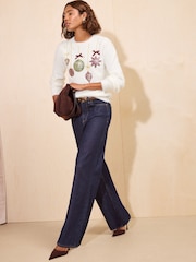 Friends Like These Ivory Eyelash Christmas Jumper - Image 3 of 5
