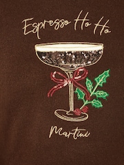 Friends Like These Chocolate Brown Espresso Christmas Graphic Jumper - Image 4 of 5