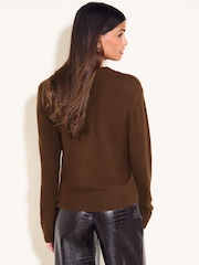 Friends Like These Chocolate Brown Espresso Christmas Graphic Jumper - Image 5 of 5