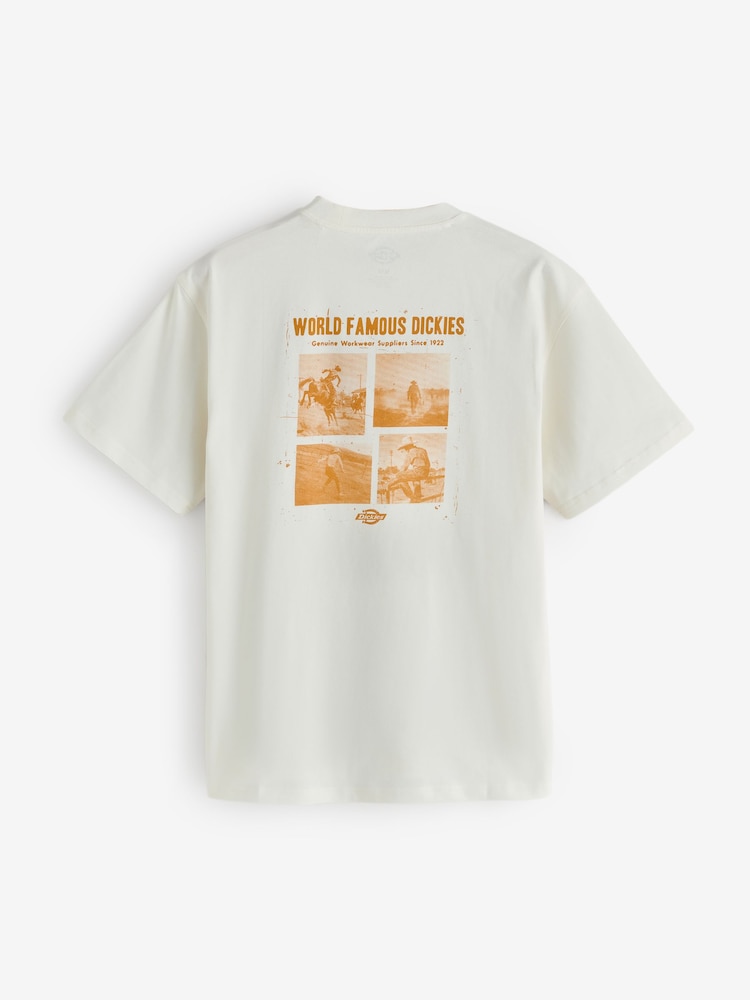 Dickies Cream Wolfhurst Relaxed Fit Cowboy Back Graphic T-Shirt - Image 2 of 2