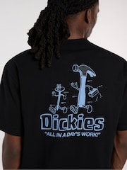 Dickies Black Fairlawn Relaxed Fit Tools Back Graphic T-Shirt - Image 4 of 6