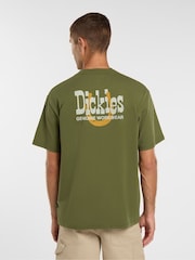 Dickies Green Vernal Relaxed Fit Horse Shoe Back Graphic T-Shirt - Image 2 of 8