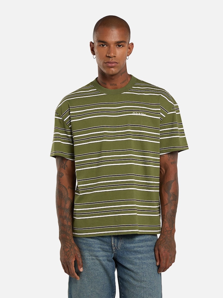 Dickies Green East Liberty Stripe T-Shirt - Image 1 of 6
