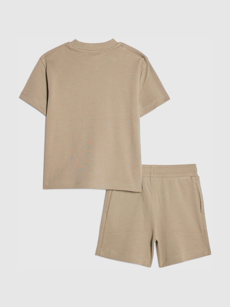 River Island Green RR Logo T-Shirt & Shorts Sets - Image 2 of 5