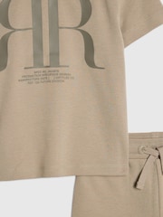 River Island Green RR Logo T-Shirt & Shorts Sets - Image 4 of 5