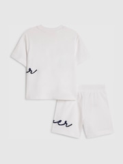 River Island White T-Shirt & Short Set - Image 2 of 5