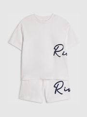 River Island White T-Shirt & Short Set - Image 3 of 5