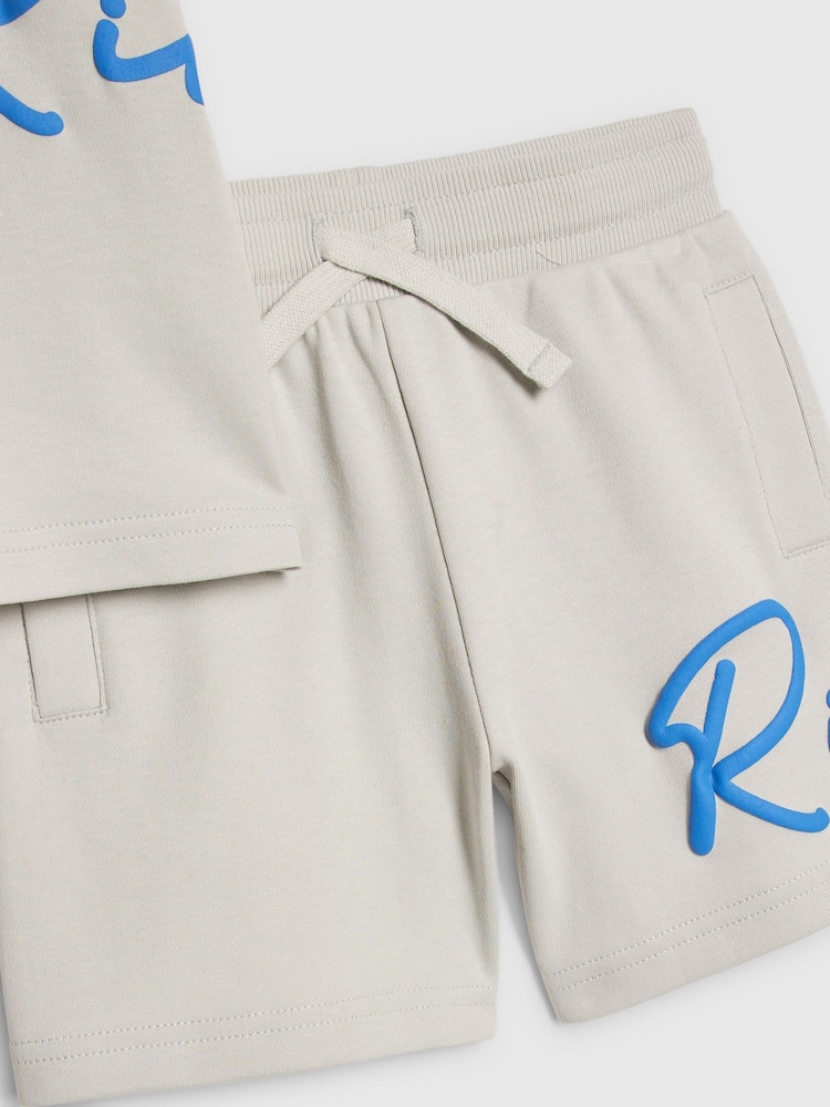 River Island Grey River T-Shirt & Short Set - Image 5 of 5
