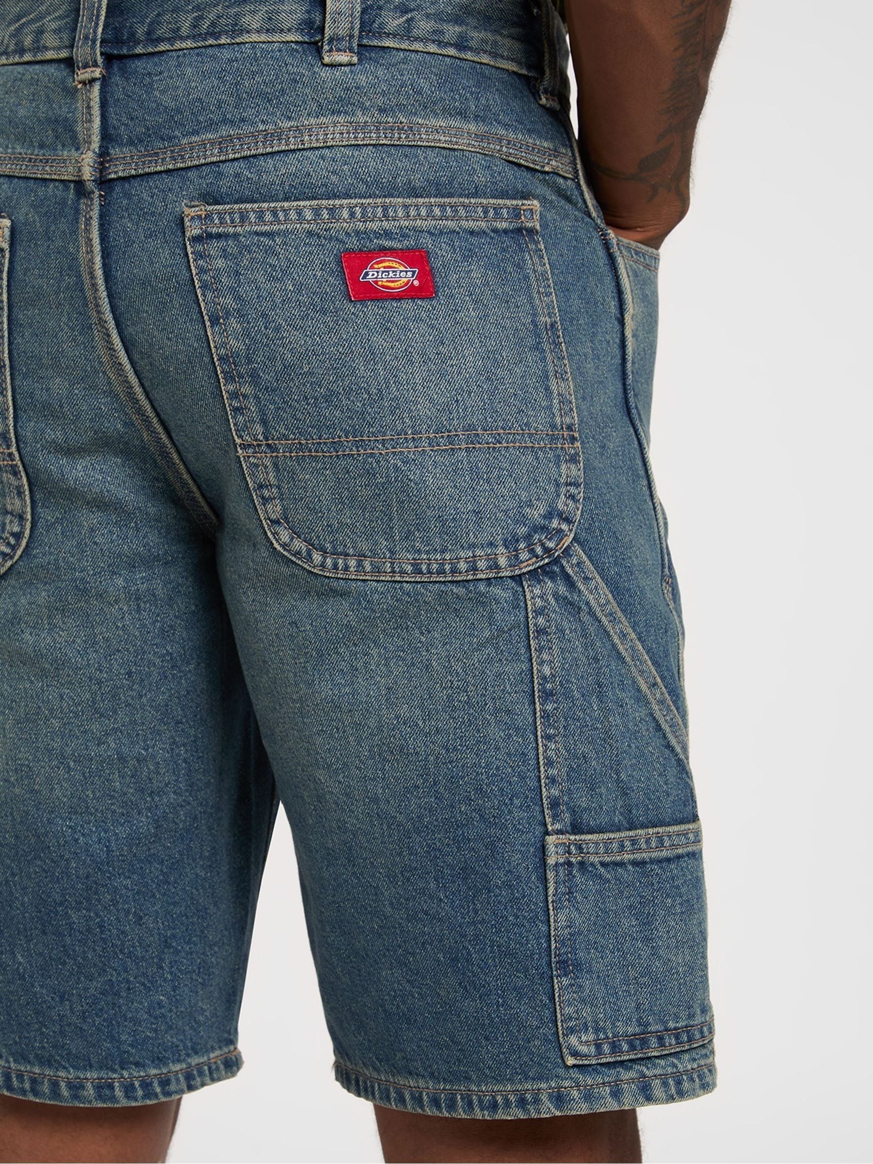 Buy Dickies Light Blue 993 Carpenter Jort Shorts from the Next UK