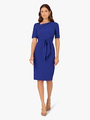 Adrianna Papell Blue Asymmetrical Short Dress - Image 1 of 7