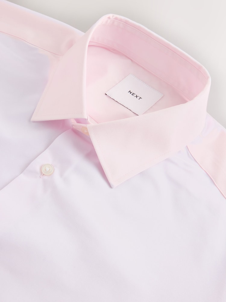 Multi Slim Fit Easy Care Single Cuff Oxford Smart Shirts 3 Pack - Image 5 of 5