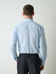 White/Blue Easy Care Regular Fit Single Cuff Smart Shirts 2 Pack - Image 5 of 13