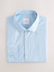 White/Blue Easy Care Regular Fit Single Cuff Smart Shirts 2 Pack - Image 9 of 13