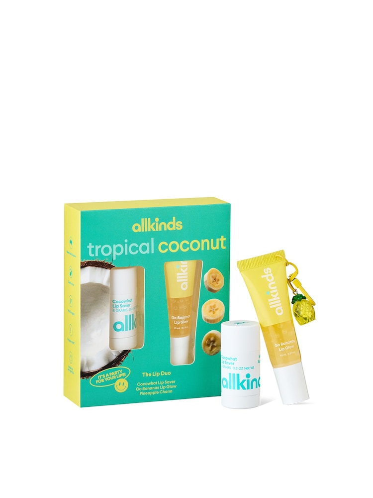 allkinds Tropical Coconut Lip Duo Gift Set (Worth £21) - Image 1 of 4 allkinds Tropical Coconut Lip Duo Gift Set (Worth £21) - Image 1 of 4