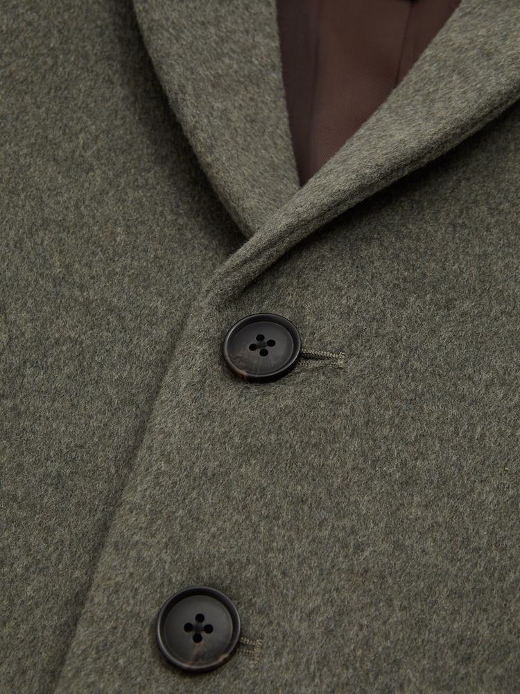 Reiss Green Smoke Gable 9-13 yrs Single Breasted Overcoat - Image 4 of 4