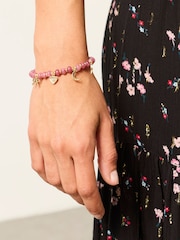 FatFace Pink Bead Charm Bracelet - Image 3 of 3
