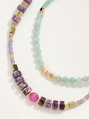 FatFace Multi Colour 2pk Adjustable Bracelet - Image 2 of 4
