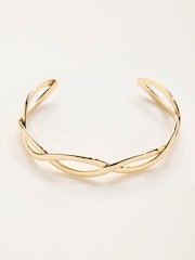 FatFace Gold Tone Twist Bangle - Image 1 of 3