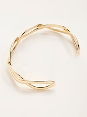FatFace Gold Tone Twist Bangle - Image 2 of 3