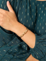 FatFace Gold Tone Twist Bangle - Image 4 of 4