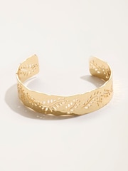 FatFace Gold Tone Leaf Bangle - Image 1 of 4