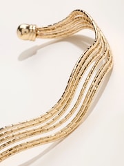 FatFace Gold Tone Wavy Bangle - Image 2 of 3