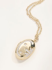 FatFace Gold Tone Locket Necklace - Image 3 of 4