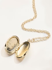 FatFace Gold Tone Locket Necklace - Image 4 of 4