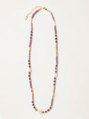 FatFace Faux Pearl and Bead Necklace - Imaginea 1 din 2