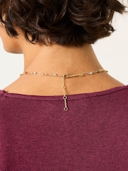 FatFace Gold Tone Heart Layer Necklace - Image 4 of 4